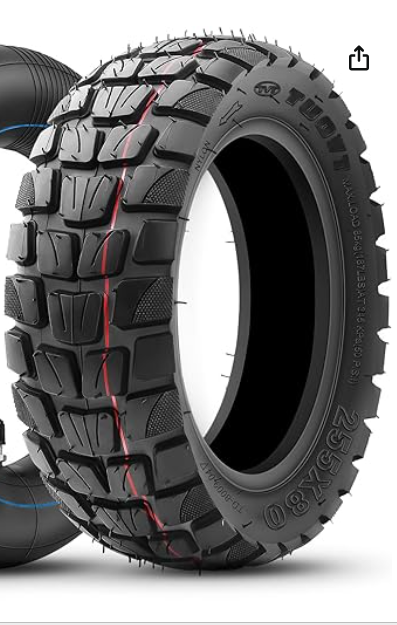 Scooter tyre 10' x 3 - 80/65-6 - 255 x 80