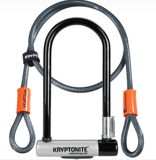 KRYPTONITE (S2) KRYPTOLOCK STD + FLEXCABLE LOCK TWINPACK