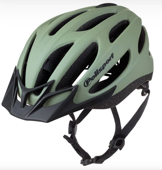 POLISPORT "SPORT-FLOW" HELMET (L-58/62) MATTE GREEN